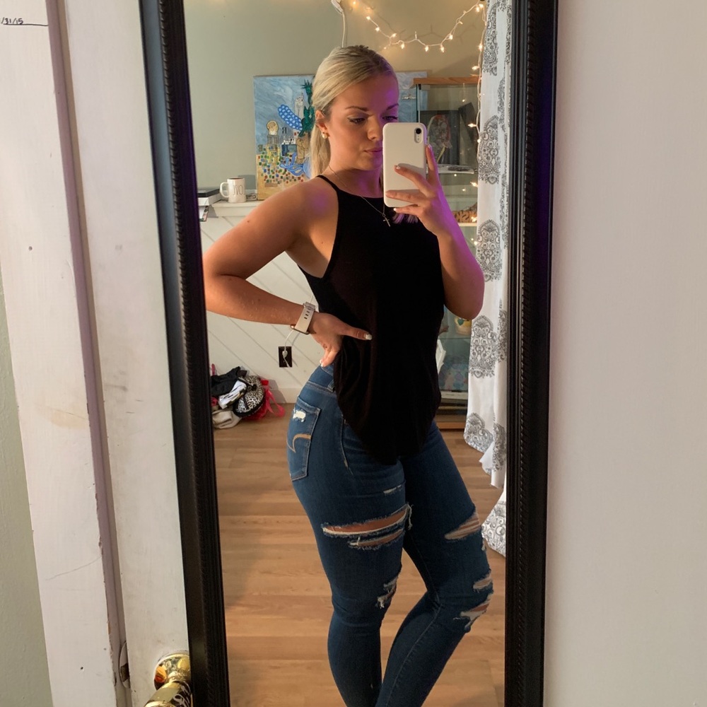 Distressed jeans